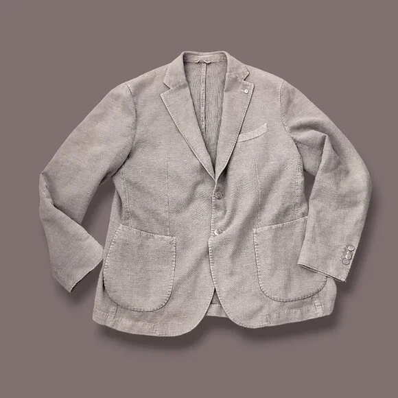 L.B.M. 1911 vintage made in Italy honeycomb textured blazer mens L/XL - Picture 2 of 13